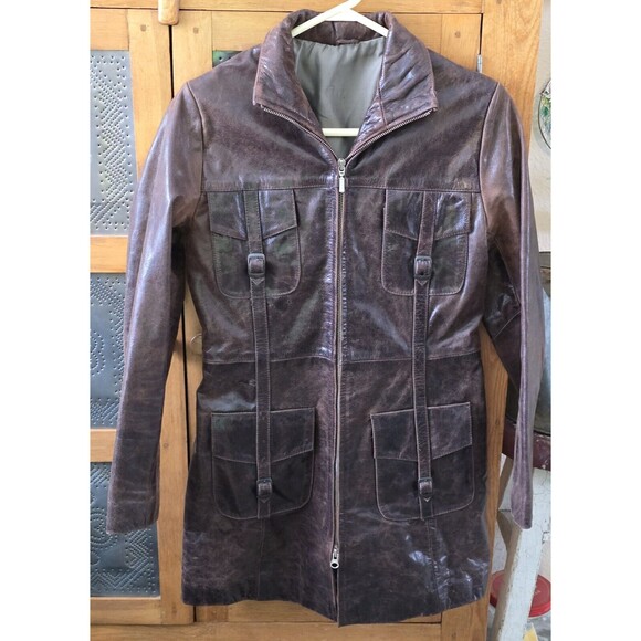 JADE LEATHER WEAR Brown Leather Jacket Women's Size L